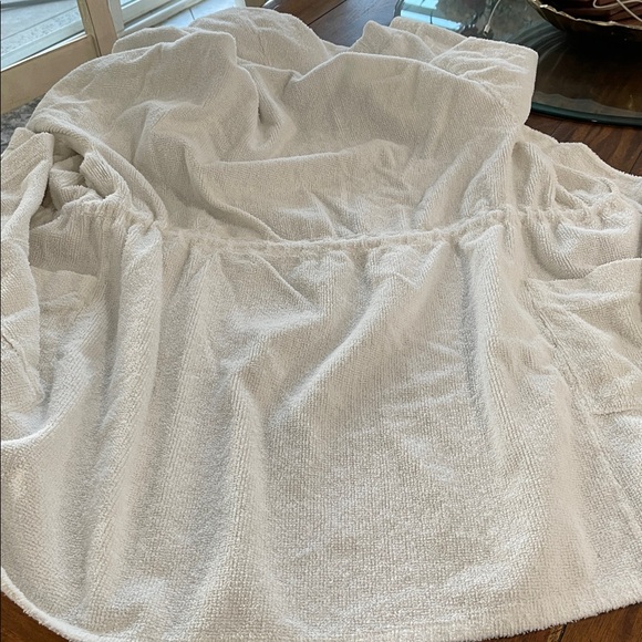 Vintage Victoria Secret Country white hooded spa shower robe sz  M/L 100% cotton - Picture 10 of 12